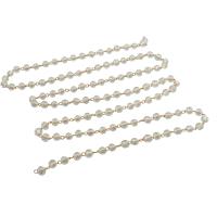 Brass Beading Chains, with Glass, plated, DIY & faceted [