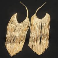 Fashion Fringe Earrings, Brass, real gold plated, fashion jewelry & for woman 