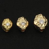 Brass Spacer Beads, real gold plated, DIY & micro pave cubic zirconia Approx 1.8mm 