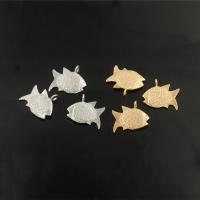 Brass Jewelry Pendants, Goldfish, plated, DIY Approx 1.5mm 