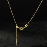 Composants de bijoux en laiton, Plaqué d'or, Longueur réglable & DIY Environ 18.9 pouce, Vendu par PC[