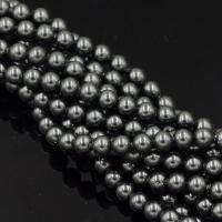 Perles en plastique de mode, DIY, noire, 4mm, Vendu par PC