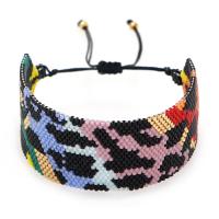 Glass Seed Beads Bracelets, Seedbead, with Knot Cord, folk style & adjustable & for woman, multi-colored Approx 28 cm 