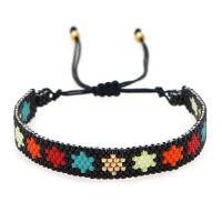 Glass Seed Beads Bracelets, Seedbead, with Knot Cord, Hexagram, Bohemian style & adjustable & for woman Approx 28 cm 