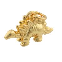 Латунные Подвески в форме животного, Латунь, Динозавр, плакирован золотом, ювелирные изделия моды & DIY продается PC