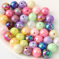 Perles acryliques plaquée, Acrylique, Rond, DIY & normes différentes pour le choix, plus de couleurs à choisir Vendu par PC[