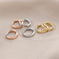 Brass Huggie Hoop Earring, Round, plated, three pieces & fashion jewelry [