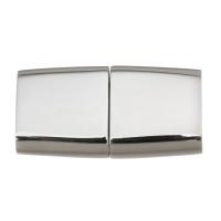 Cierre magnético de acero inoxidable rectangular, acero inoxidable 304, pulido, Joyería & Bricolaje, color original, 25x13x5.5mm, Vendido por UD
