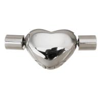 Stainless Steel Jewelry Clasp, 304 Stainless Steel, Heart, polished, fashion jewelry & DIY original color 