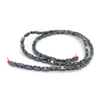Nicht magnetische Hämatit Perlen, poliert, DIY, schwarz, 3x6mm, Länge:ca. 40 cm, verkauft von Strang