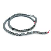 Nicht magnetische Hämatit Perlen, Kreuz, poliert, DIY, schwarz, 4mm, Länge:ca. 40 cm, verkauft von Strang