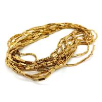 Nicht magnetische Hämatit Perlen, vergoldet, DIY & verschiedene Größen vorhanden, goldfarben, Länge:ca. 40 cm, verkauft von Strang