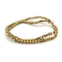 Perles hématite non-magnétique, Plaqué d'or, DIY & normes différentes pour le choix, doré Environ 40 cm, Vendu par brin[