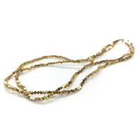 Nicht magnetische Hämatit Perlen, Quadrat, vergoldet, DIY, goldfarben, 2x2mm, Länge:ca. 40 cm, verkauft von Strang