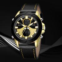 Men Wrist Watch, Organic Glass, with Leather, Japanese movement, Life water resistant & fashion jewelry & multifunctional & for man 24mm 