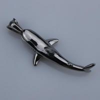 Titanium Steel Pendants, Dolphin, polished, DIY, 41mm 