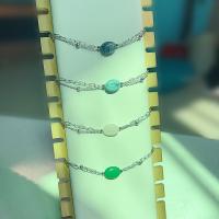 Bracelets en pierres précieuses, Acier inoxydable 304, avec pierre gemme, avec 5cm chaînes de rallonge, Placage, bijoux de mode, plus de couleurs à choisir cm, Vendu par PC