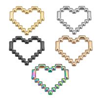 pendentifs de cœur en inox , Acier inoxydable 304, coeur, Placage ionique sous vide, bijoux de mode & pour femme, plus de couleurs à choisir Vendu par PC