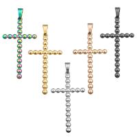 Colgantes de Cruces de acero inoxidable, acero inoxidable 304, Recubrimiento iónico al vacío, Bricolaje, más colores para la opción, 54x25mm, Vendido por UD