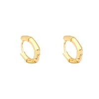 Brass Huggie Hoop Earring, high quality plated, fashion jewelry & for woman, golden 