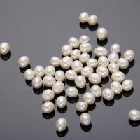 Perles d'eau douce de culture de riz, perle d'eau douce cultivée, DIY, blanc, 6.3-7.3mm, Vendu par PC