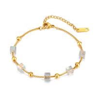 Stainless Steel Chain Bracelets, 304 Stainless Steel, with Quartz, with 5.5cm extender chain, Vacuum Ion Plating, fashion jewelry & for woman, golden cm [