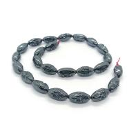 Nicht magnetische Hämatit Perlen, poliert, DIY, schwarz, 8x16mm, Länge:ca. 40 cm, verkauft von Strang