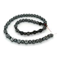Nicht magnetische Hämatit Perlen, Sechseck, poliert, DIY, schwarz, 6.5mm, Länge:ca. 40 cm, verkauft von Strang