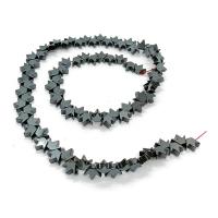 Nicht magnetische Hämatit Perlen, Krone, poliert, DIY, schwarz, 6x8mm, Länge:ca. 40 cm, verkauft von Strang