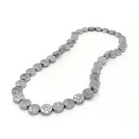 Non Magnetic Hematite Beads, Flat Round, plated, DIY 10mm Approx 40 cm 