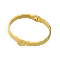Titanium Steel Bracelet & Bangle, polished, fashion jewelry, golden   [