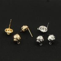 Brass Earring Stud Component, plated, DIY Approx 1.1mm [
