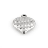 pendentifs de cœur en inox , Acier inoxydable 304, coeur, DIY, couleur originale Vendu par sac
