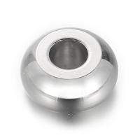 304 Stainless Steel Spacer Bead, Flat Round, DIY, original color 