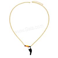 Zinc Alloy Necklace, with Acrylic, with 8CM extender chain, Bird, gold color plated, fashion jewelry & for woman, mixed colors Approx 80 cm [