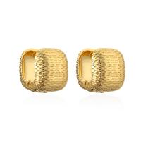 Brass Huggie Hoop Earring, plated, fashion jewelry [