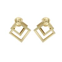 Iron Stud Earring, gold color plated & for woman & hollow, 24-49mm 