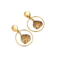 Iron Drop Earring, gold color plated & for woman & hollow, 30-70mm [