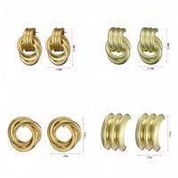 Eisen Ohrhänger, goldfarben plattiert, verschiedene Stile für Wahl & für Frau, 15-32mm, verkauft von Paar