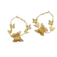 Eisen Ohrhänger, goldfarben plattiert, verschiedene Stile für Wahl & für Frau, 43-65mm, verkauft von Paar