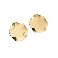 Iron Stud Earring, gold color plated & for woman, 26-42mm 
