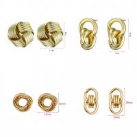 Eisen Ohrhänger, goldfarben plattiert, verschiedene Stile für Wahl & für Frau, 12-28mm, verkauft von Paar