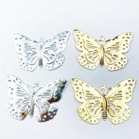 Hair Stick Findings, Iron, Butterfly, plated, DIY & hollow 