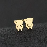 Stainless Steel Stud Earring, 304 Stainless Steel, Vacuum Plating, fashion jewelry & for woman, golden Approx [
