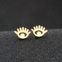 Stainless Steel Stud Earring, 304 Stainless Steel, Vacuum Plating, fashion jewelry & for woman & hollow, golden Approx [