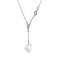 Freshwater Pearl Brass Necklace, with Freshwater Pearl, with 1.97inch extender chain, fashion jewelry & for woman Approx 20.47 Inch 