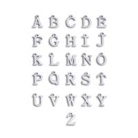 Stainless Steel Letter Pendant, 304 Stainless Steel, Alphabet Letter, Vacuum Ion Plating, fashion jewelry & DIY [