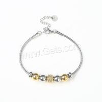 Stainless Steel Chain Bracelets, 304 Stainless Steel, with 4cm extender chain, Vacuum Ion Plating, for woman 2mm .5 cm [