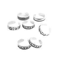 Zinc Alloy Toe Ring, silver color plated, 7 pieces & fashion jewelry & for woman, silver color 