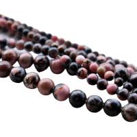 Rhodonit Perlen, rund, poliert, DIY & verschiedene Größen vorhanden, gemischte Farben, Länge:ca. 39 cm, verkauft von Strang